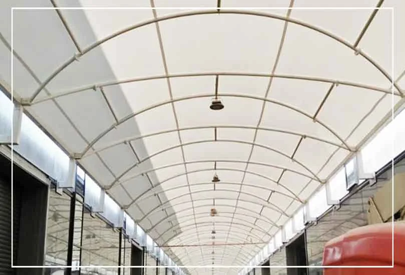 Desai Construction, Valsad market corridor tensile canopy - 3500 Sqmt